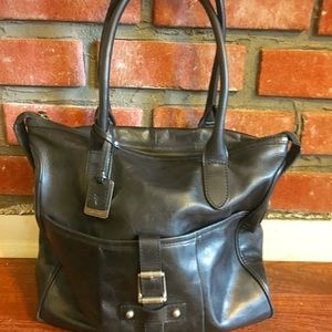 FRYE black leather Tote bag!